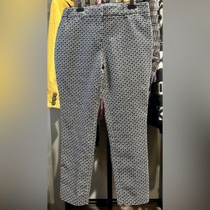 Kenar Black & Cream patterned pants. Size 8, Preloved in good condition
